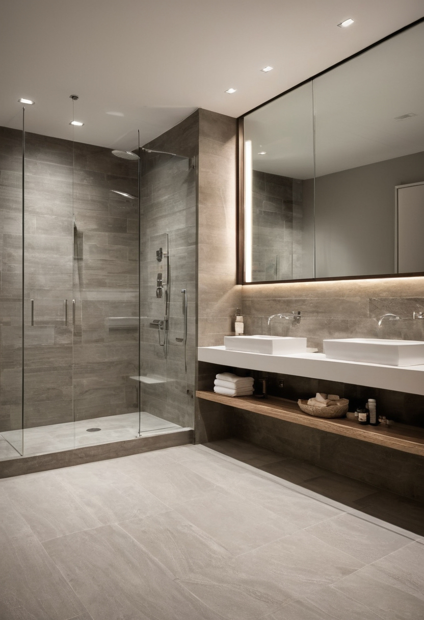 How should wet-slip performance be judged for bathroom flooring planning reference