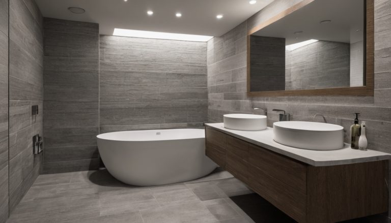 Tile size, room geometry, and edge conditions determine bathroom tile cut loss